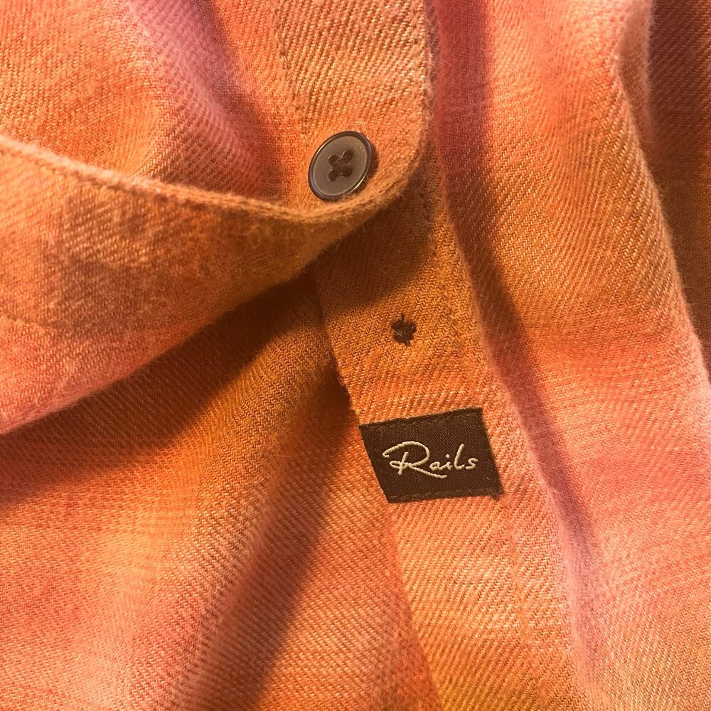 Rails Pink, Black, & Brown Gradient Plaid Flannel… - image 5